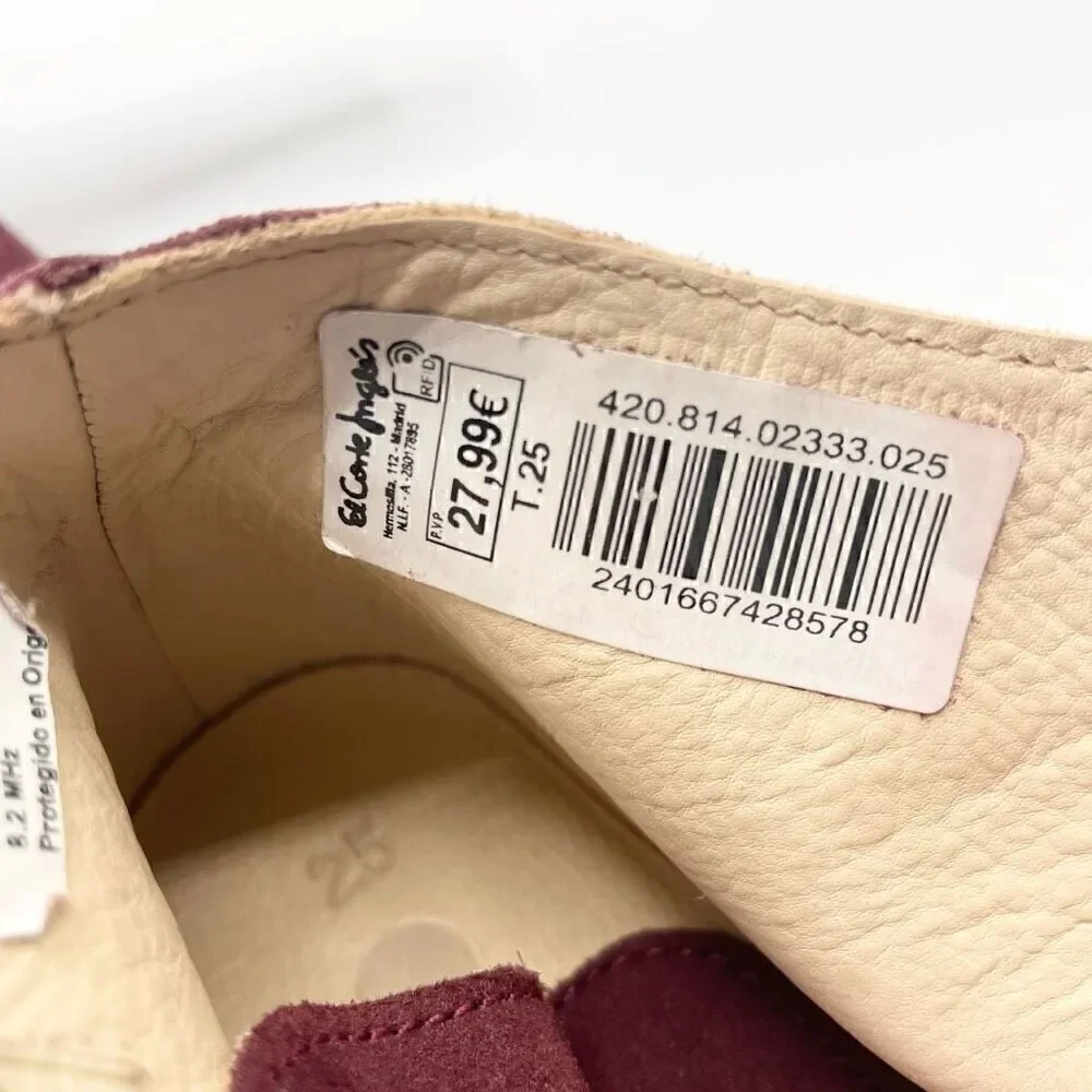 OTS maroon suede Chelsea boots - size T 25 (euro size)